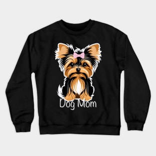 Dog Mom Yorkshire Terrier Baby Crewneck Sweatshirt